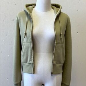Green Women's cropped Hoodie